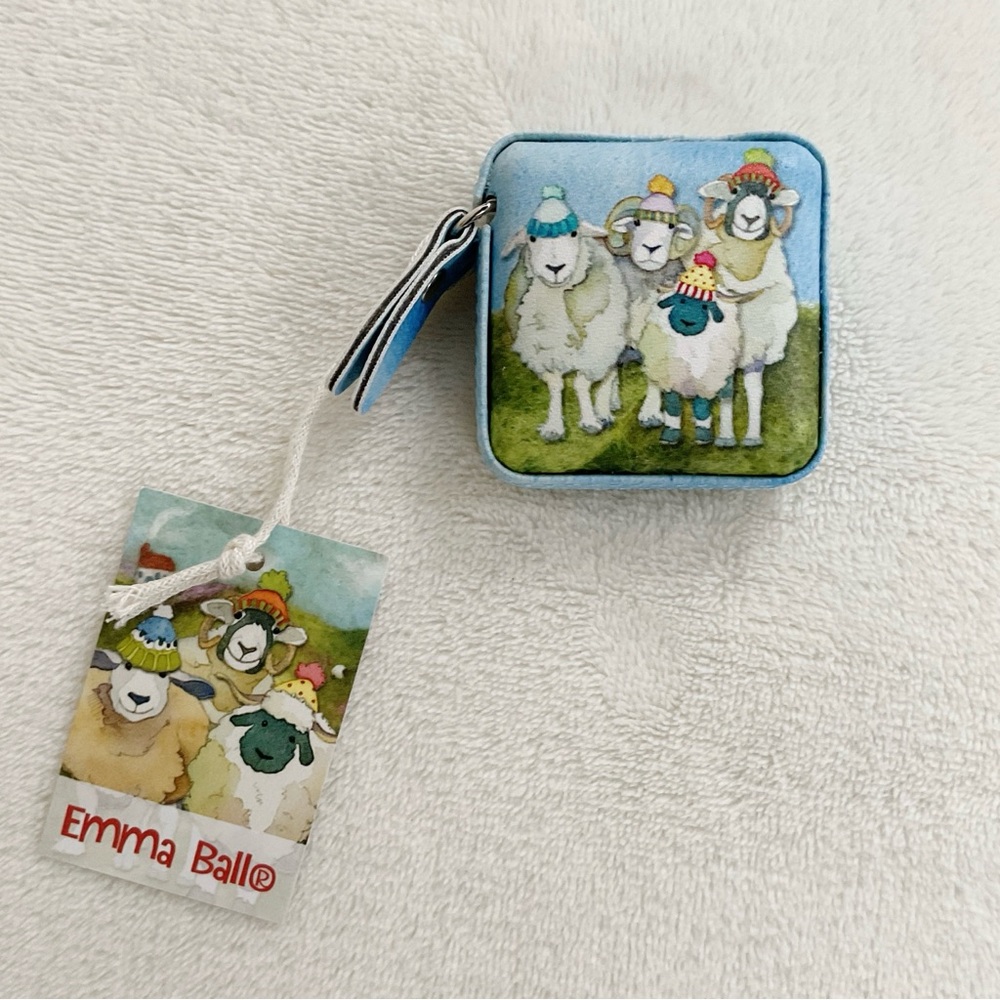Emma Ball Happy Sheep Retractable Tape Measure 60” NWT Sewing Knitting England